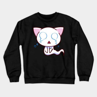 Cat Ghost Crying Crewneck Sweatshirt